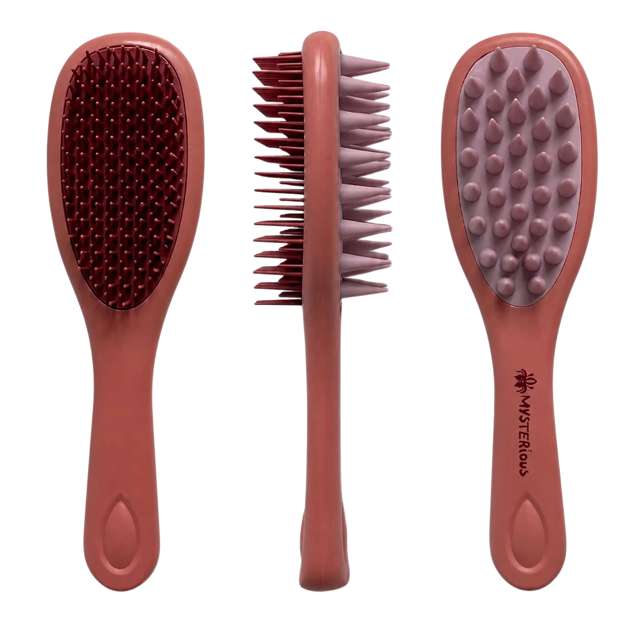 Mysterious Dual-Action Scalp Massage & Detangling Hair Brush