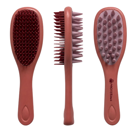 Mysterious Dual-Action Scalp Massage & Detangling Hair Brush