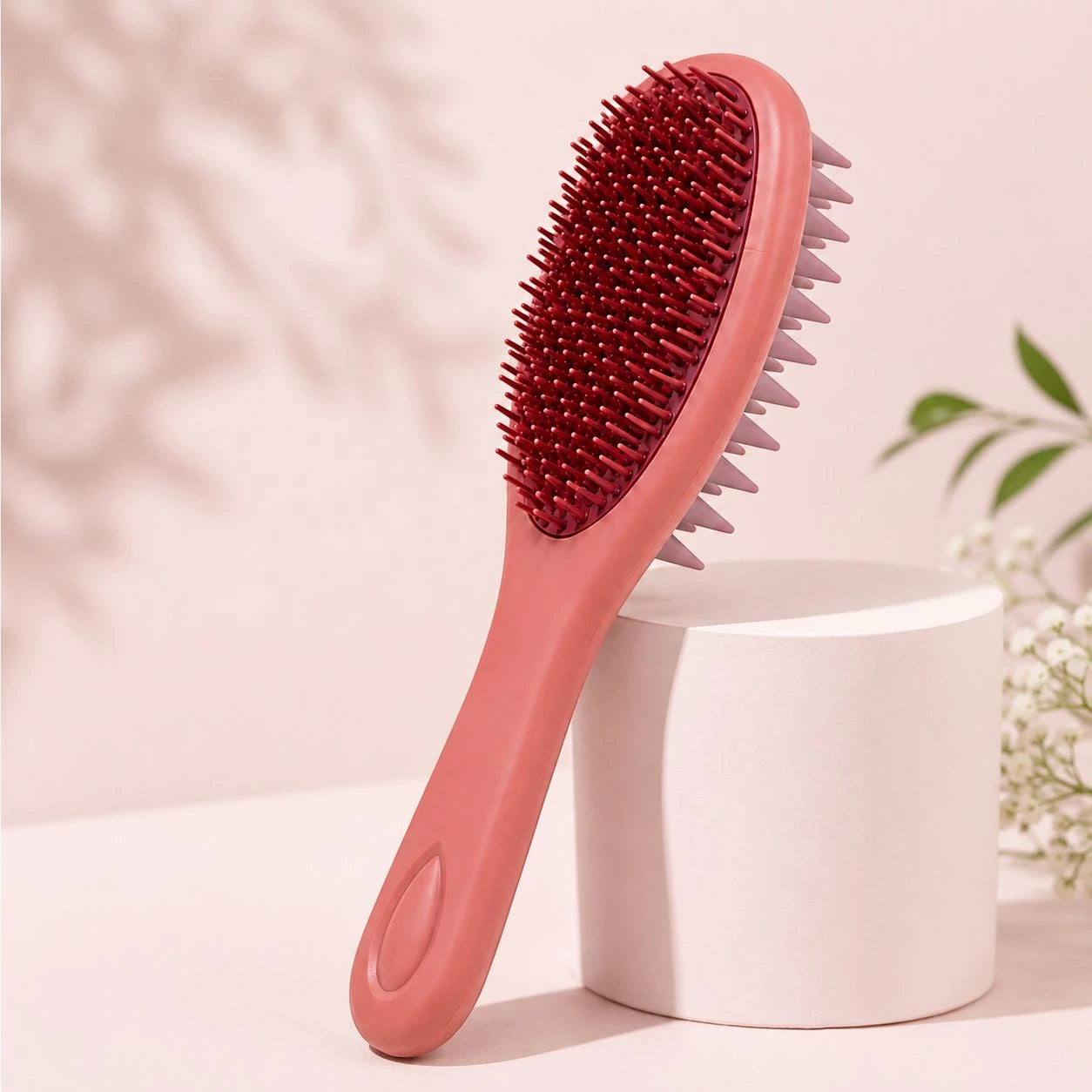 Mysterious Dual-Action Scalp Massage & Detangling Hair Brush
